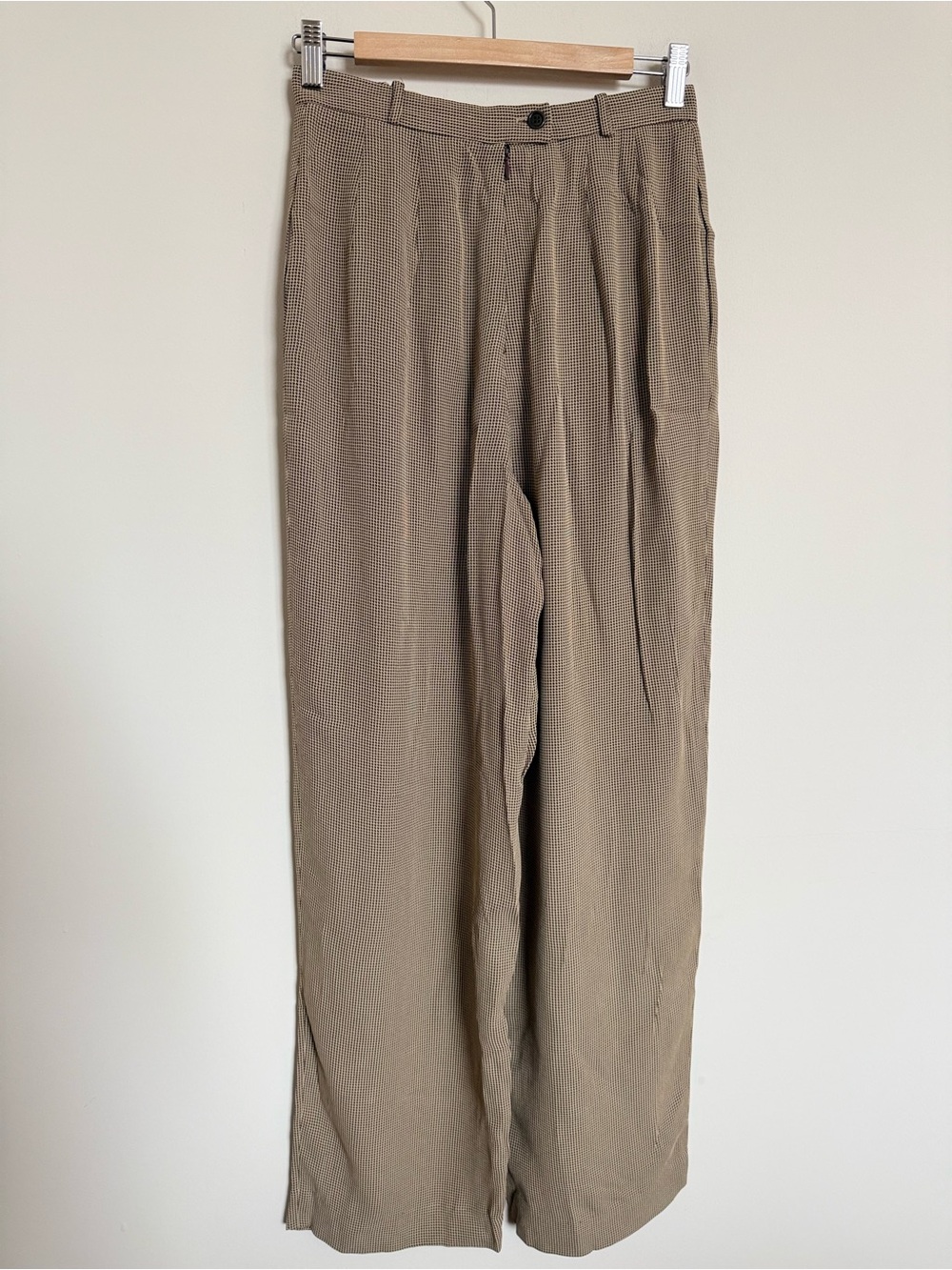 Ann Taylor Houndstooth Pant Suit Set Vest & Wide Leg Pants Size 8 Career Wear - Picture 8 of 12